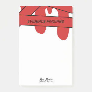 Post-it® Classe de laboratoire judiciaire Nom du script de 