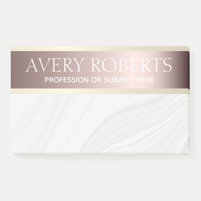 Post-it® Classé Elegant Luxe Floral or rose (Devant)