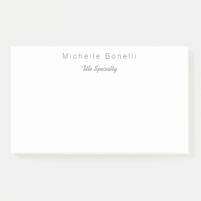 Post-it® Classé élégant Votre nom (Devant)