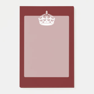 Post-it® Classic Keep Calm Crown sur Bourgogne Rouge