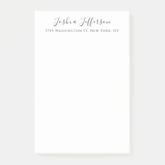 Post-it® Classical Professional Creative Plain Black White (Devant)