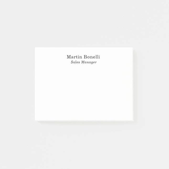 Post-it® Classical Professional Own Name Information Simple (Devant)