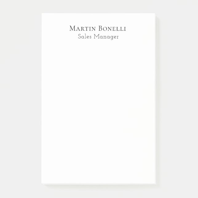 Post-it® Classical Professional Own Name Information Simple (Devant)