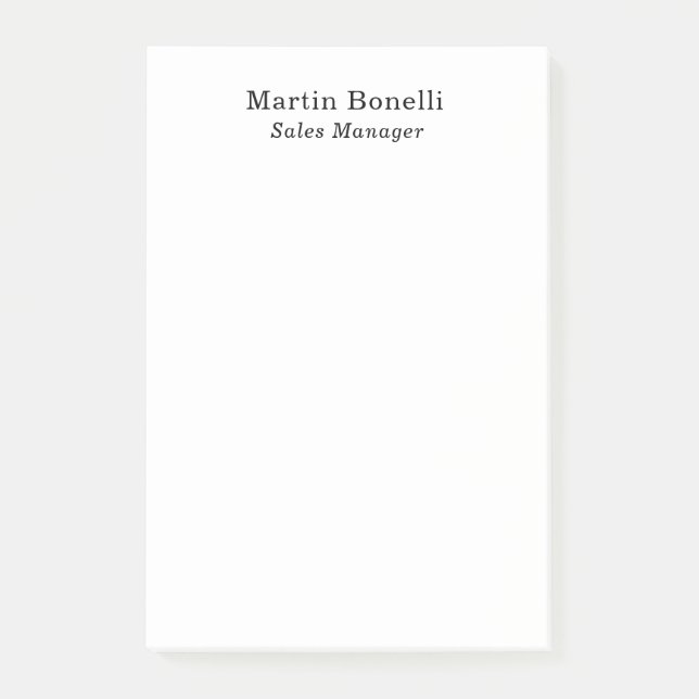 Post-it® Classical Professional Own Name Information Simple (Devant)