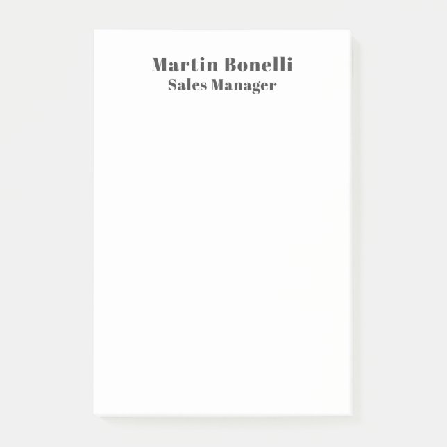 Post-it® Classical Professional Own Name Information Simple (Devant)