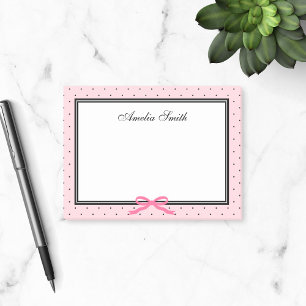 Post-it® Classique moderne rose Polka noir point rose ruban