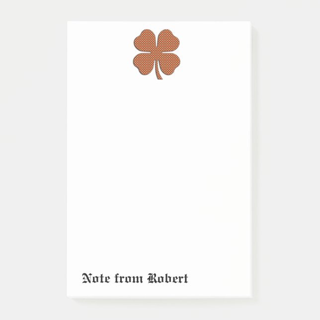 Post-it® Classy rétro shamrock irlandais chanceux (Devant)