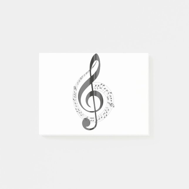 Post-it® Clave de Sol Pentagrama y Melodia (Devant)