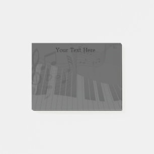 Post-it® Clavier de piano personnalisé Notes musicales Post
