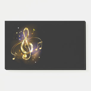 Post-it® Clé de Sol Musicale en Or