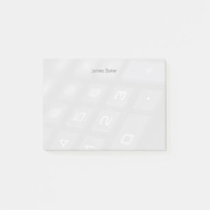 Post-it® Clés numériques sur le calculateur