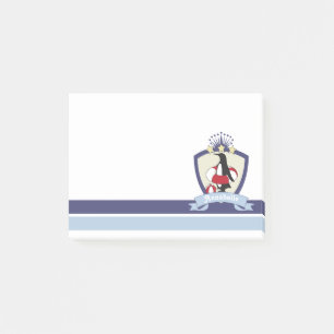 Post-it® Club de natation Crest Cute Cartoon Penguin Nom de