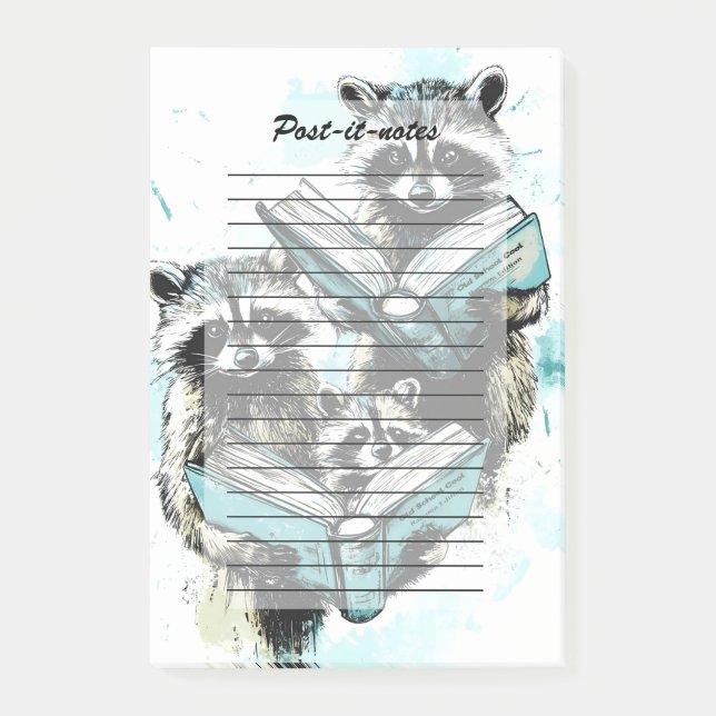 Post-it® Club vintage des Lecteurs Raccoon (Devant)