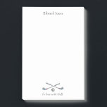 Post-it® Clubs de golf et golfeurs de balle<br><div class="desc">Ce billet personnalisé de golf sur le thème de la poste il note comprend des clubs de golf et balle avec la ligne tag "en amour avec le golf"</div>