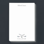 Post-it® Clubs de golf et golfeurs de balle<br><div class="desc">Ce billet personnalisé de golf sur le thème de la poste il note comprend des clubs de golf et balle avec la ligne tag "en amour avec le golf"</div>