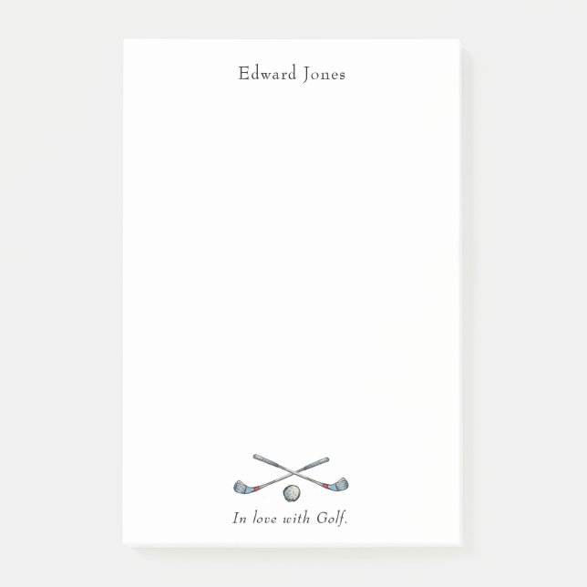 Post-it® Clubs de golf et golfeurs de balle (Devant)