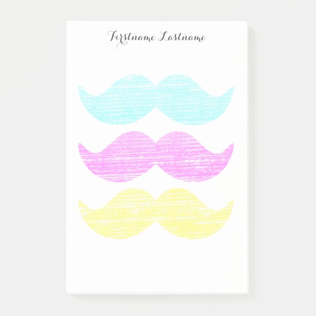 Post-it® CMY Mustaches (style presse-lettres) (Devant)