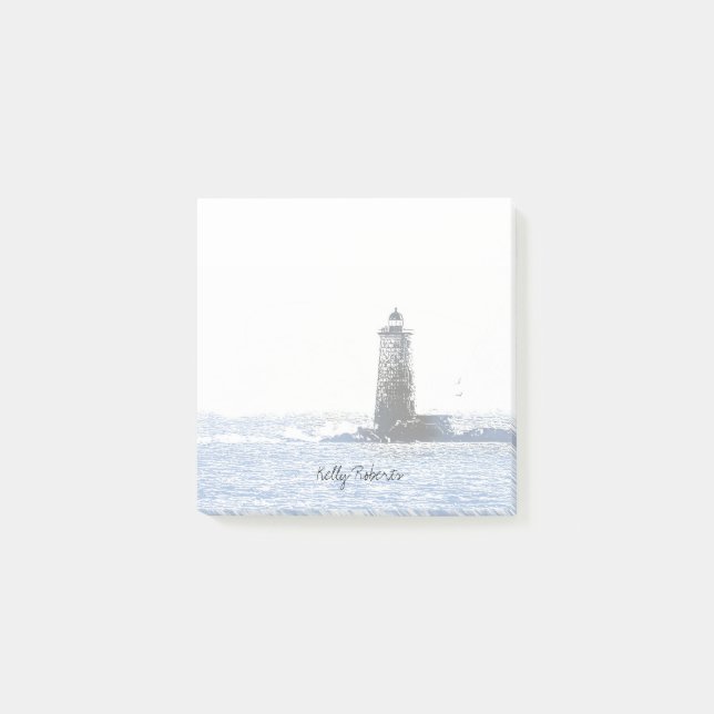 Post-it® Coastal Lighthouse & Atlantic Ocean Nautical Theme (Devant)