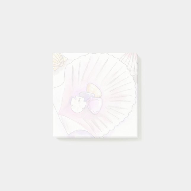 Post-it® Coastal Seashell Collection Nautical Sticky Notes (Devant)