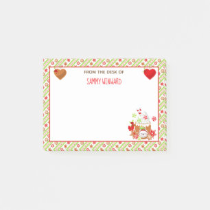 Post-it® Coca et biscuits de Noël Green Post-it