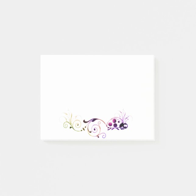 Post-it® coccinelle avec queue amusante (Devant)