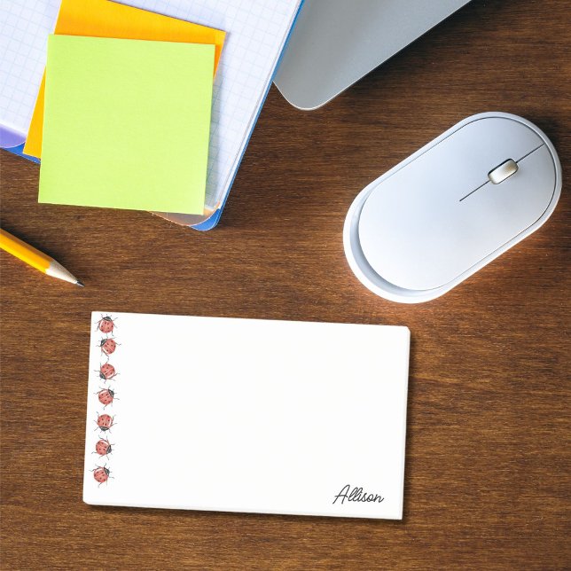 Post-it® Coccinelle Personnalisée Mignonne (Créateur téléchargé)