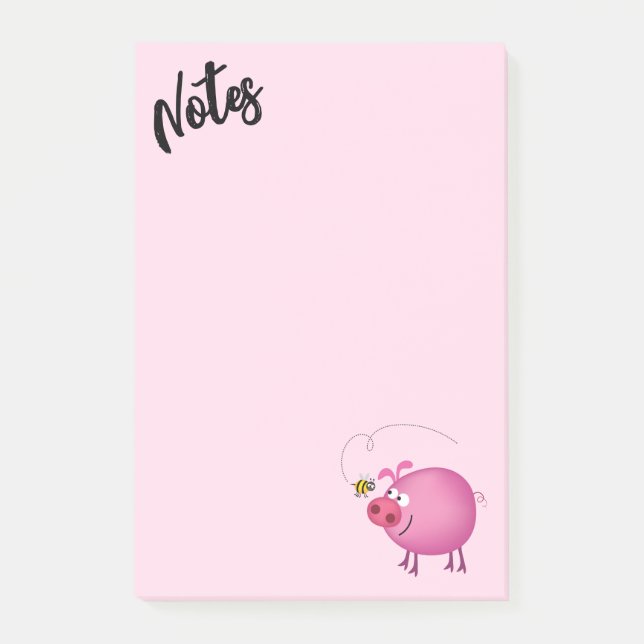 Post-it® Cochon et abeille amis  (Devant)