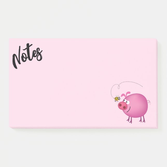 Post-it® Cochon et abeille amis  (Devant)