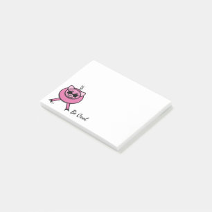 Post-it® Cochon Rose cool Dans Les Lunettes De Soleil