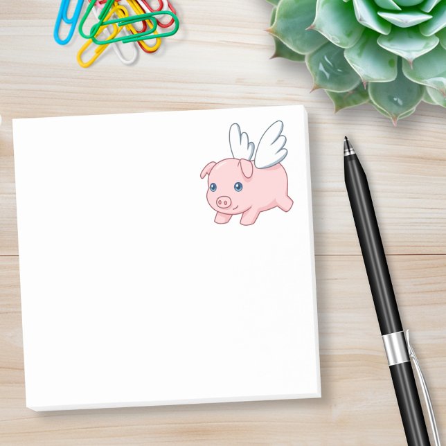 Post-it® Cochon Volant - Porcelet avec des Ailes (Créateur téléchargé)