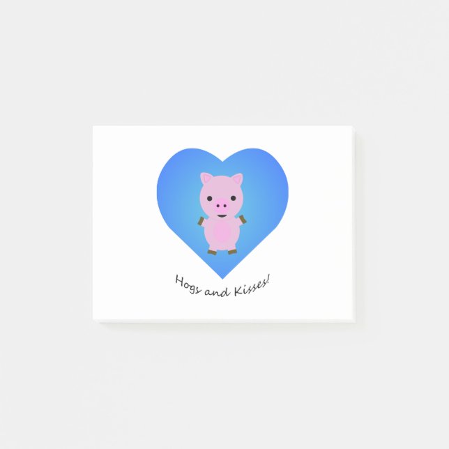 Post-it® Cochons et baisers (Devant)