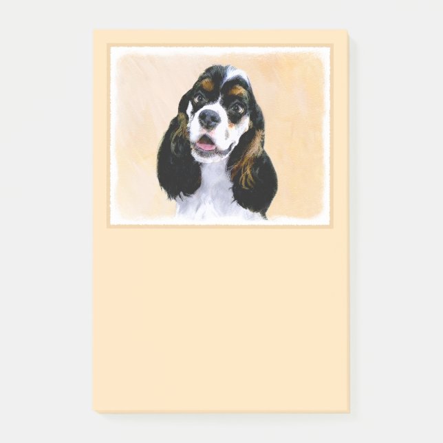 Post-it® Cocker Spaniel (Parti) Peinture - Art Chien origin (Devant)