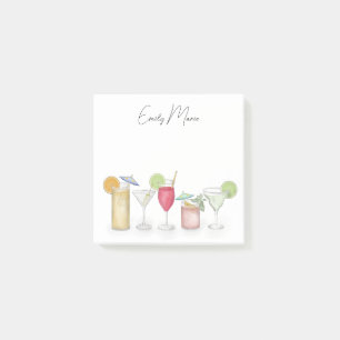 Post-it® Cocktail mignon Boissons Colorful Simple Calligrap