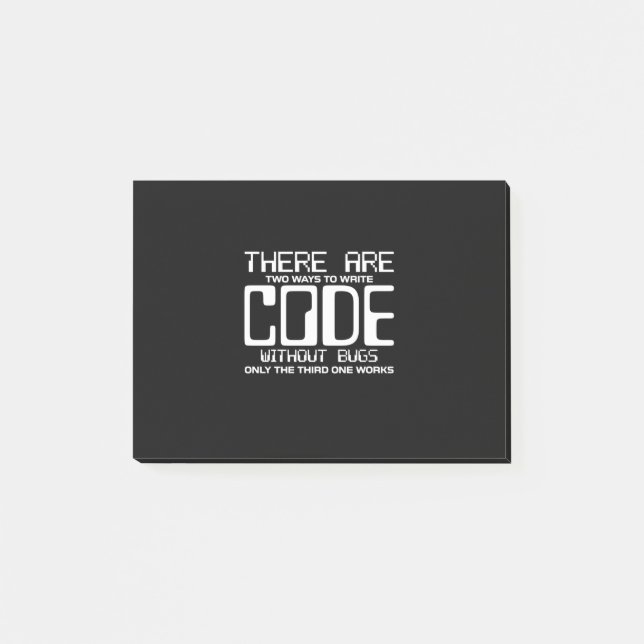 Post-it® Code Écriture Programmer sans bogues (Devant)