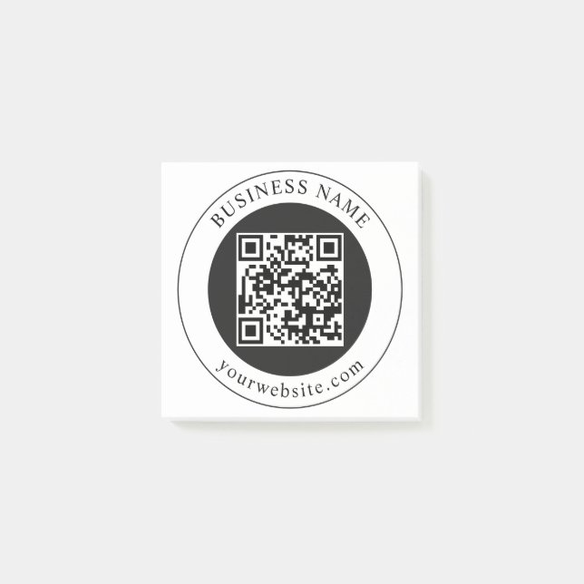 Post-it® Code QR avec nom d'entreprise modifiable (Devant)