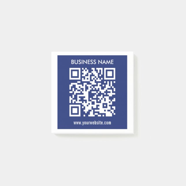 Post-it® Code QR (généré instantanément) modifiable | Bleu  (Devant)