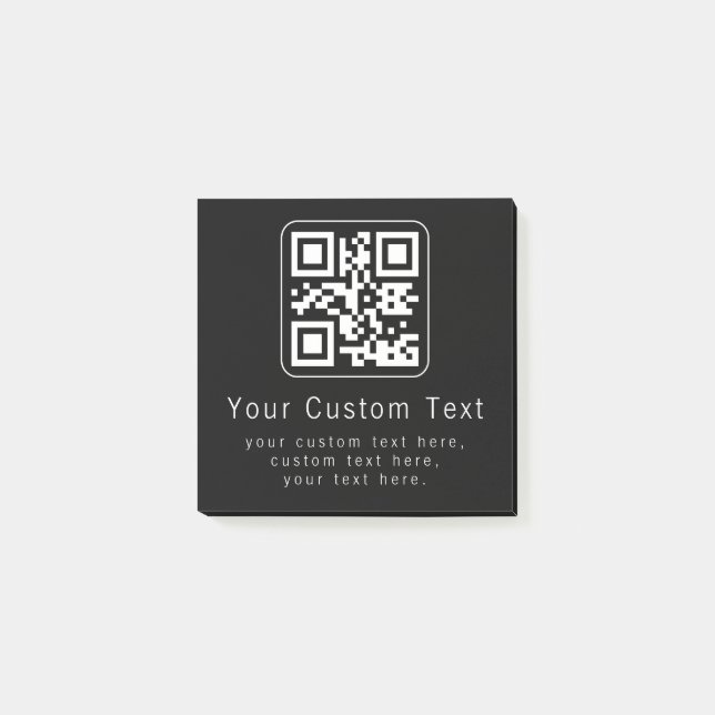 Post-it® Code QR personnalisable & modèle de texte modifiab (Devant)