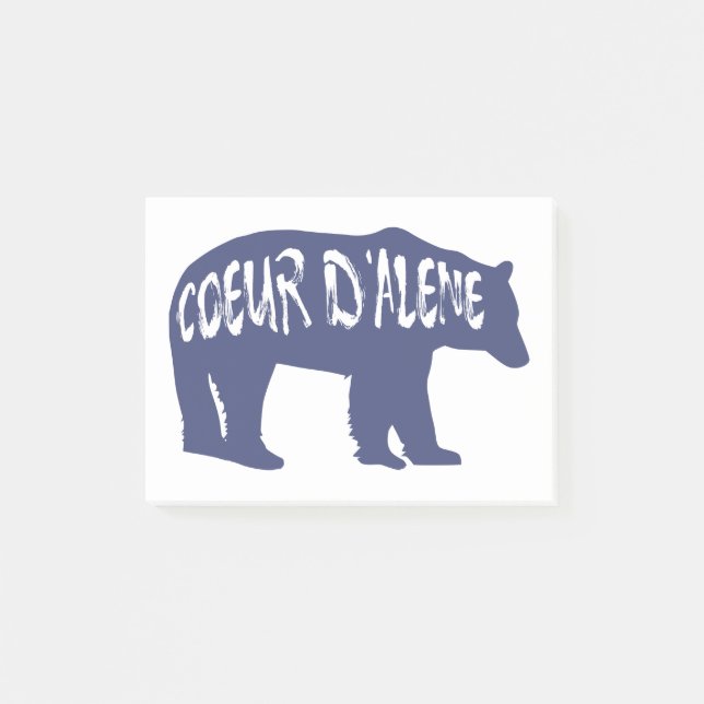Post-it® Coeur d'Alene Idaho Ours (Devant)