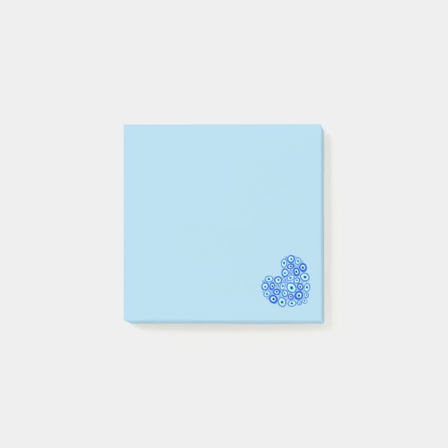 Post-it® Coeur d'amour Grec Oeil Bleu (Devant)