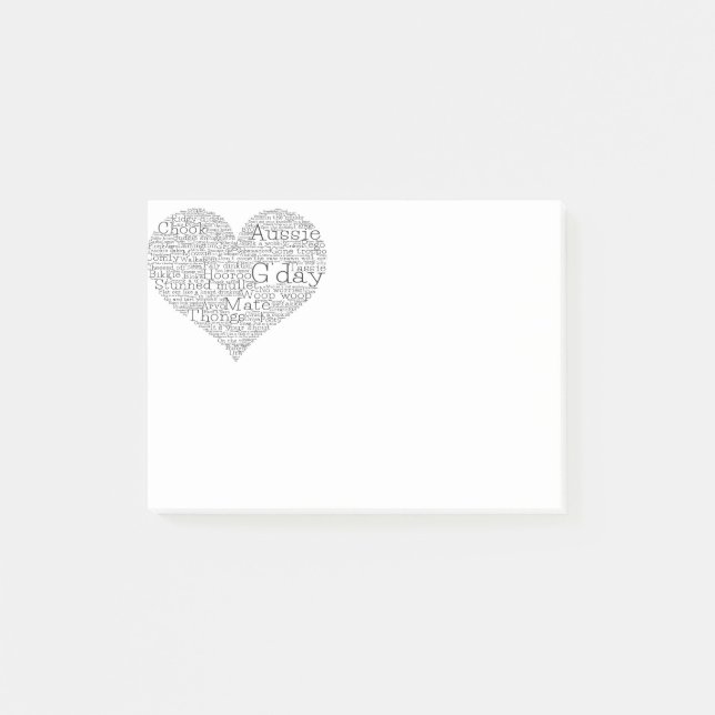 Post-it® Coeur d'argot australien (Devant)