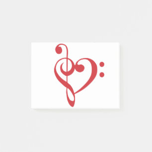 Post-it® Coeur de musique Coeur de basse basse aigu - Coeur