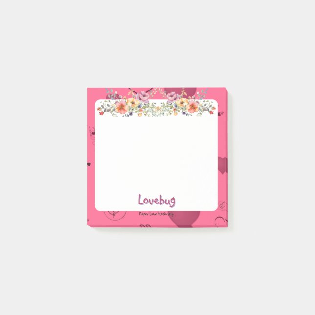 Post-it® Coeur de passion rose (Devant)