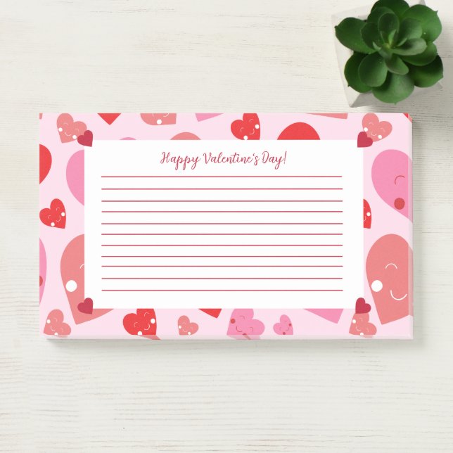 Post-it® Coeur Heureuse Sainte-Valentin (Bureau)