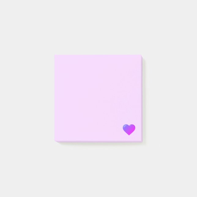 Post-it® Coeur multicolore d'Emoji (Devant)