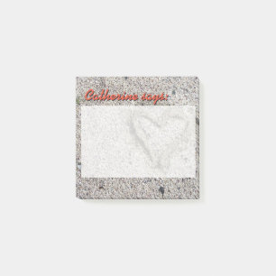 Post-it® Coeur romantique dans le sable avec texte personna