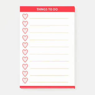 Post-it® Cœurs d'amour Choses personnalisées à faire