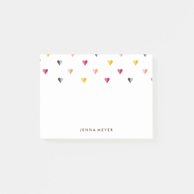Post-it® Coeurs doux petits - multicolores (Devant)