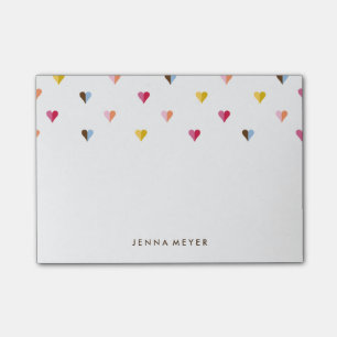 Post-it® Coeurs doux petits - multicolores