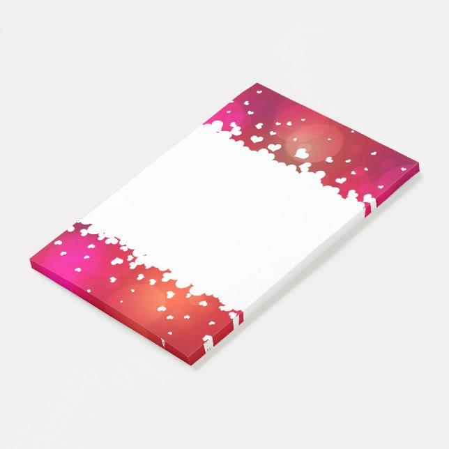 Post-it® Coeurs Heureuses Saintes-Valentin (Incliné)
