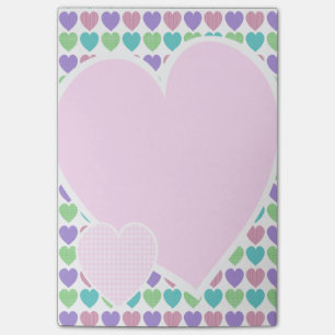 Post-it® Coeurs Motifs doux